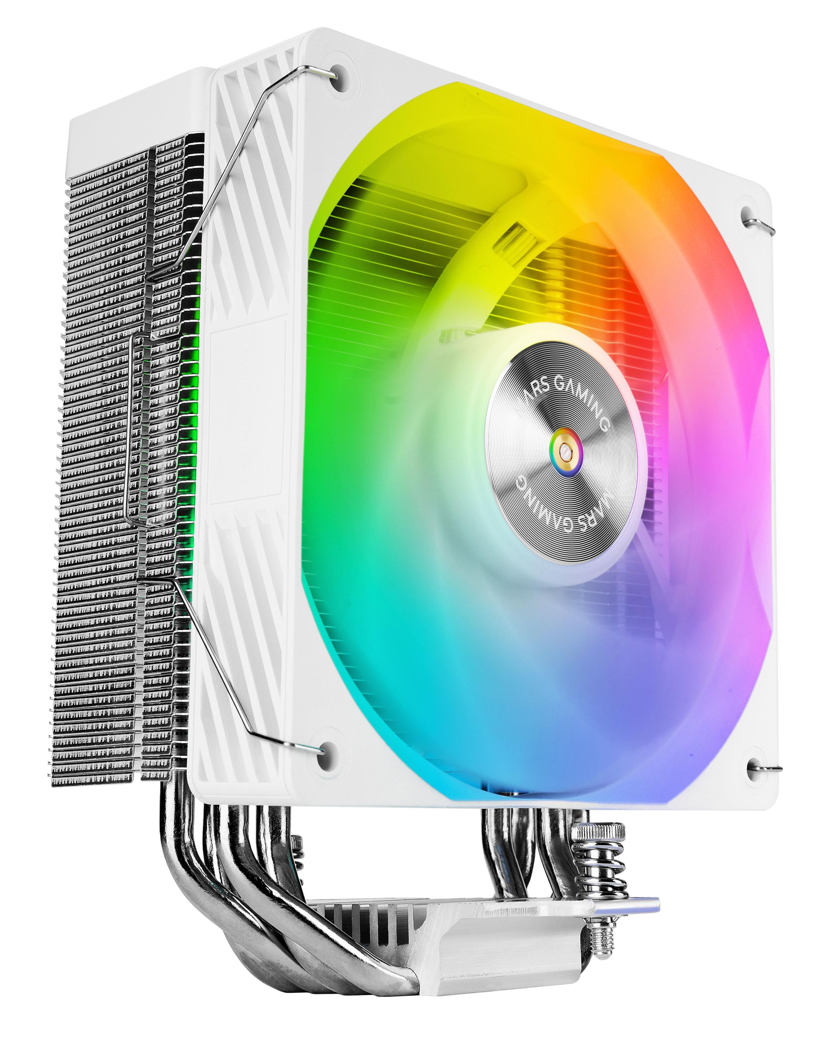 Dissipador de CPU MARS GAMING MCPU-X4ARGB (120 mm - 1 ventoinha - 2000 RPM - Branco) — miniatura 2