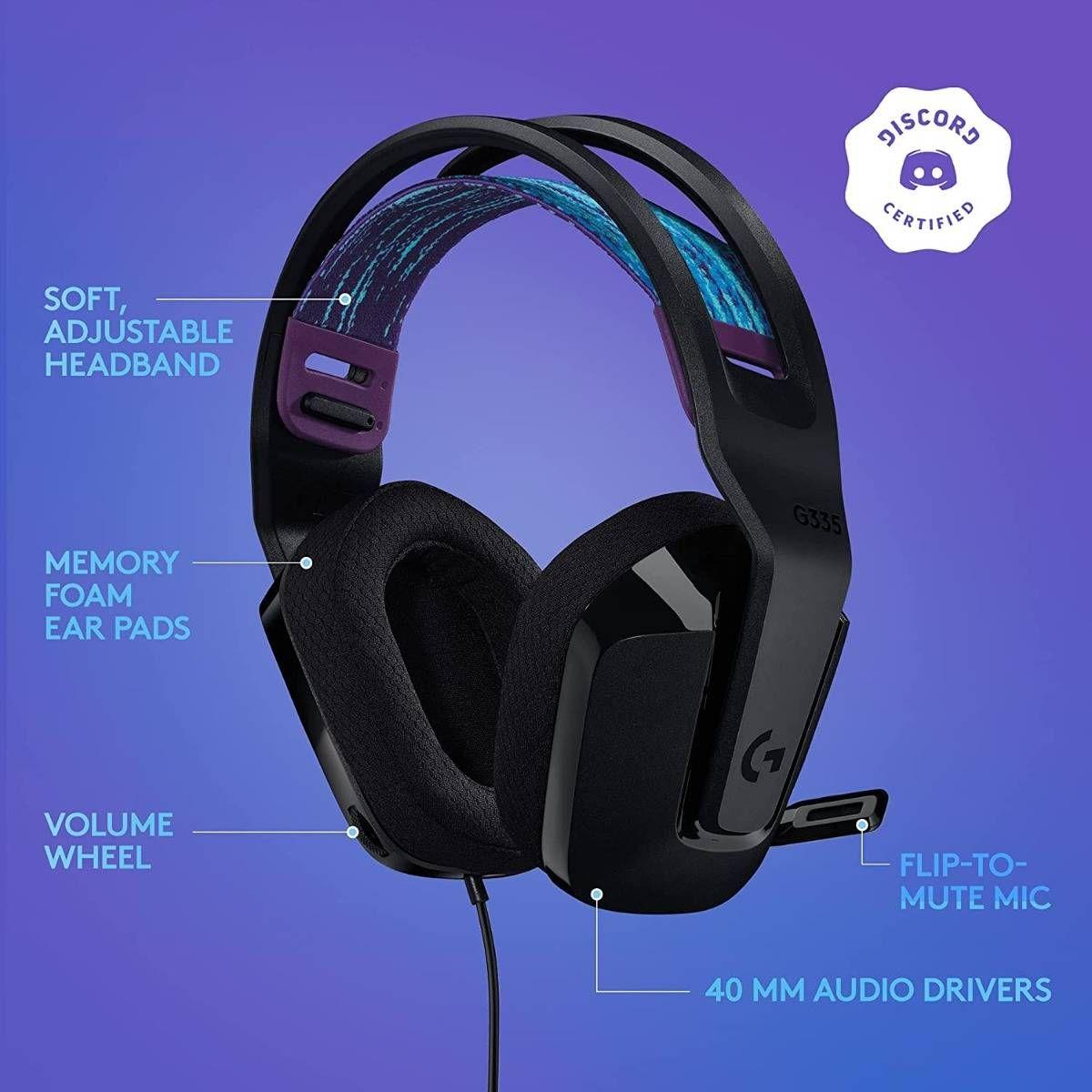 Auscultadores LOGITECH G335 (Binaural - Com fios - Circum-aural - Preto), miniatura 4
