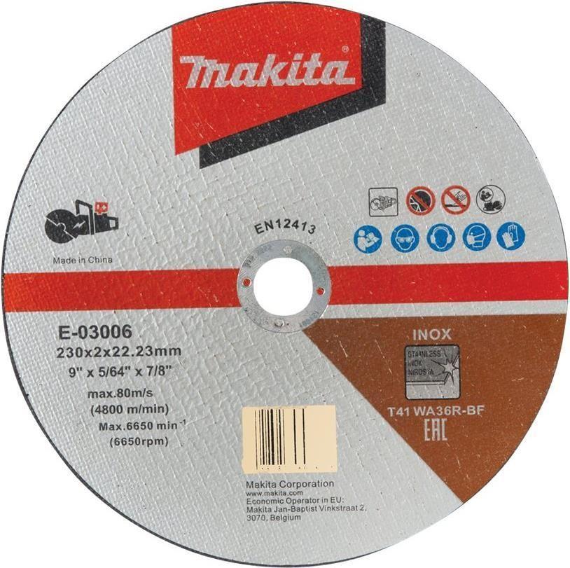 Disco de Corte MAKITA E-03006 (230 x 1,9 mm - Para Inox)