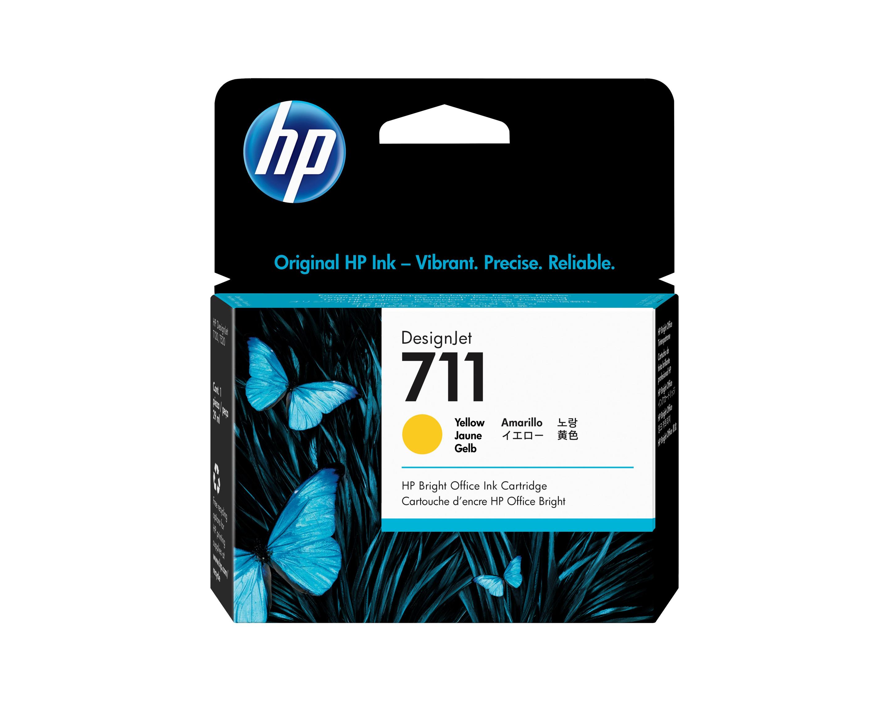 Tinteiro HP 711 CZ132A (Amarelo)