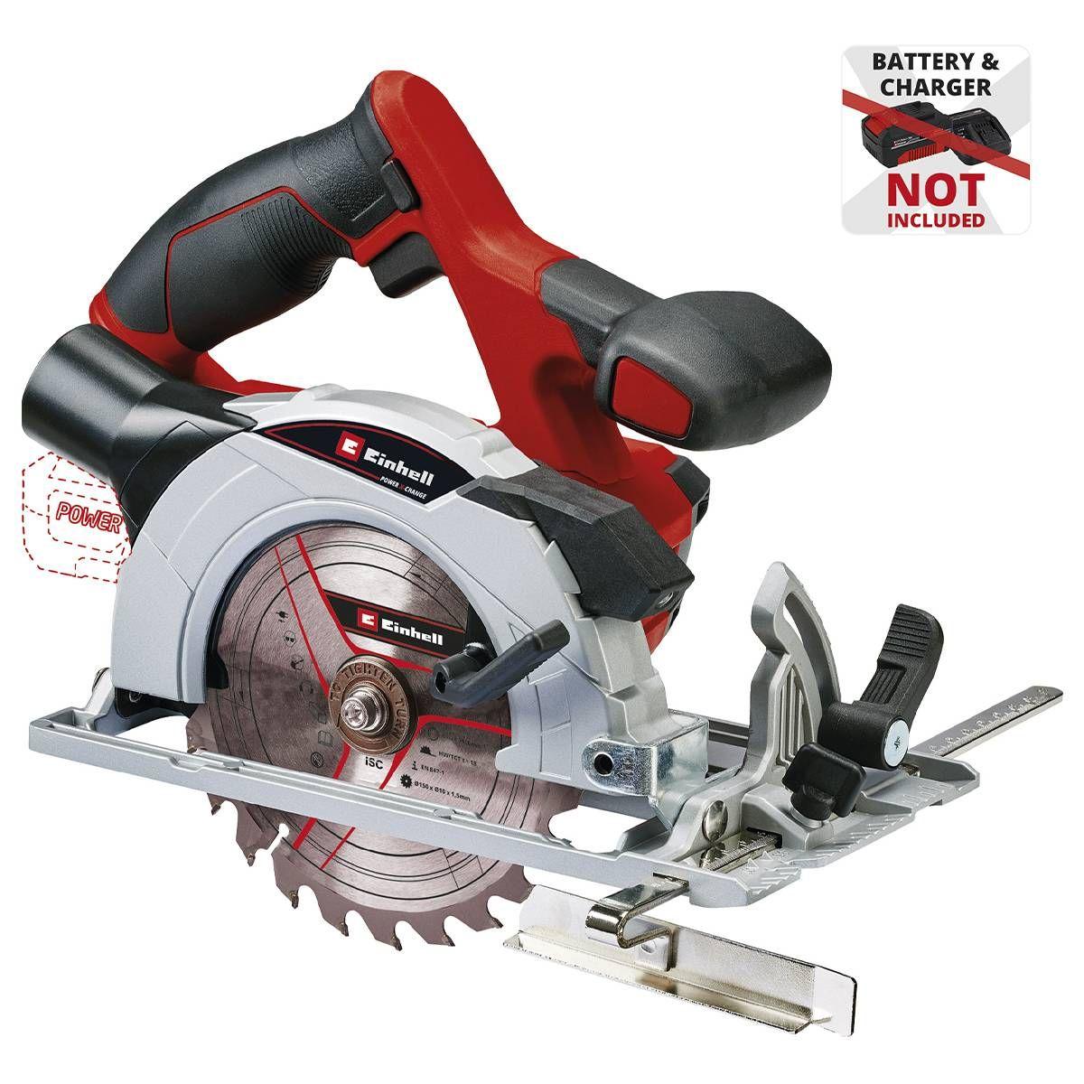 Serra Circular EINHELL TE-CS 18/150 Li - Solo (Alumínio - Vermelho e Preto), imagem 1