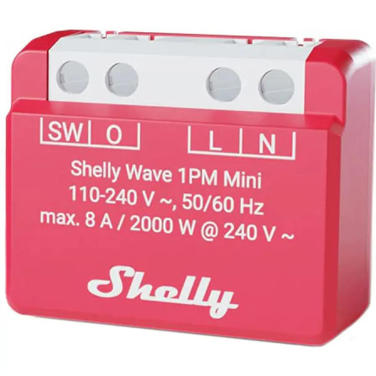 Relé Inteligente SHELLY Wave 1PM Mini LR (Vermelho), miniatura 4