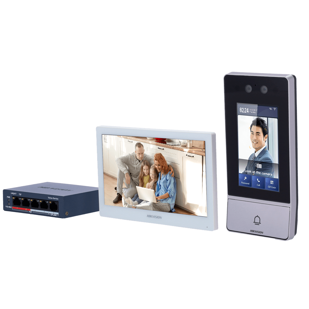 Kit de Videoporteiro IP HIKVISION DS-KIS902-S (2MP - Wi-Fi - PoE - IP65)