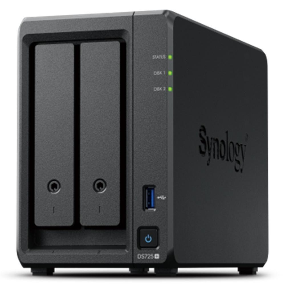 NAS SYNOLOGY DiskStation DS725+ (3.5,M.2,2.5 " - M.2, SATA - AMD - Preto)