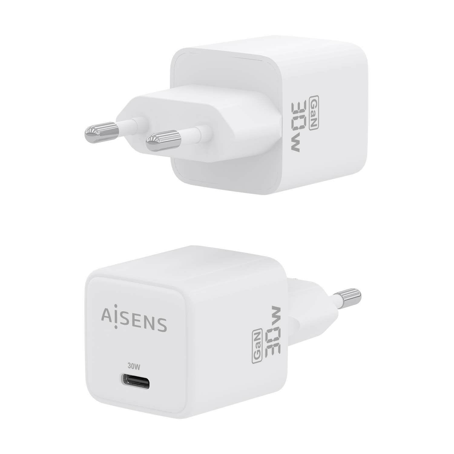 Carregador USB-C AISENS ASCH-30W1P035-W (33 W - 30 W - Branco), miniatura 3