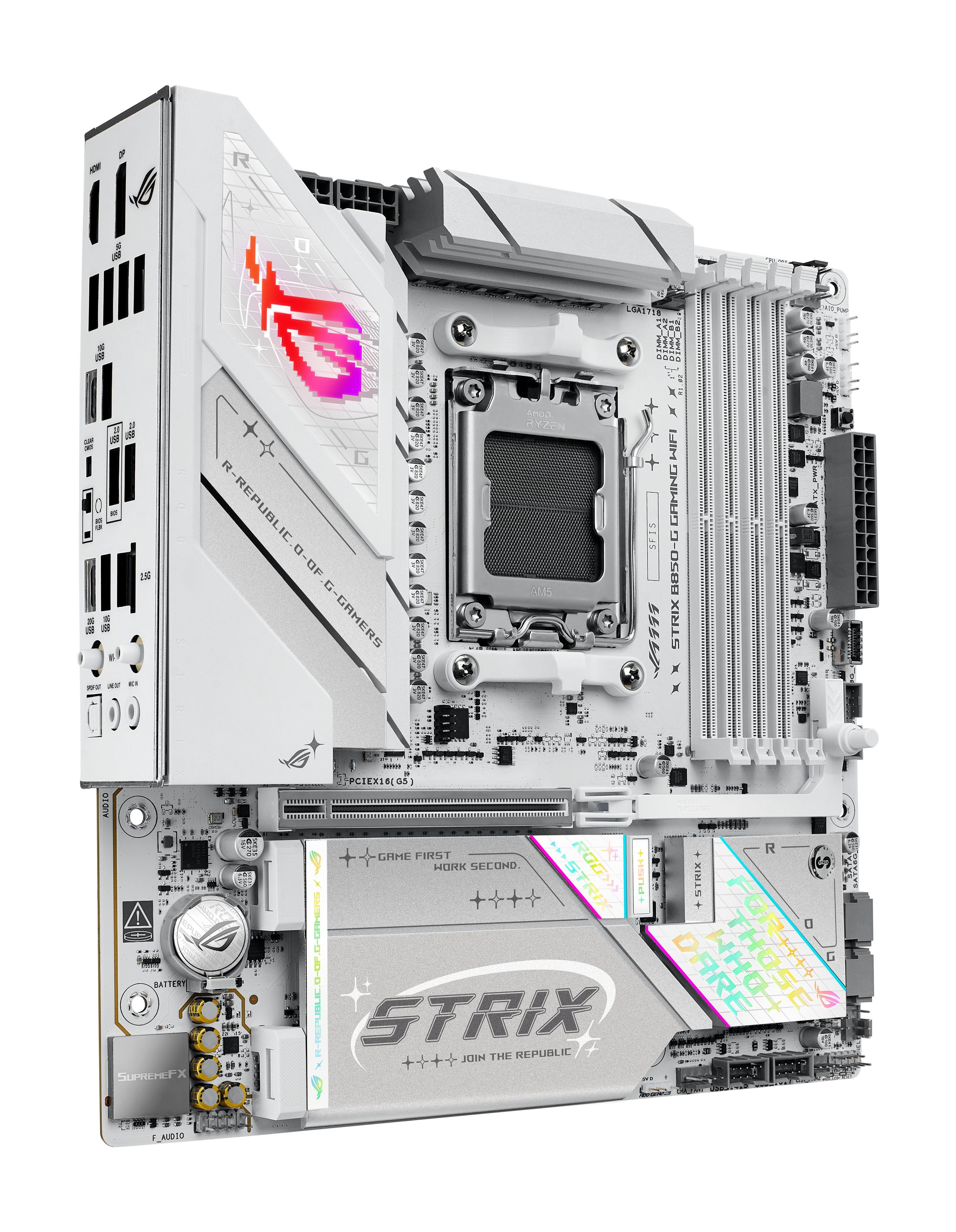 Motherboard ASUS ROG STRIX B850-G GAMING WIFI (AM5 - micro-ATX - Duplo canal - Branco), miniatura 11