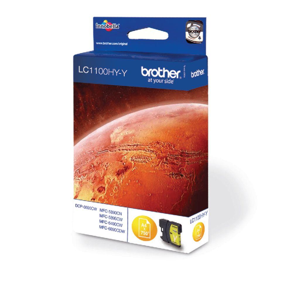 Tinteiro BROTHER LC1100HYY (750 páginas - Amarelo), miniatura 2