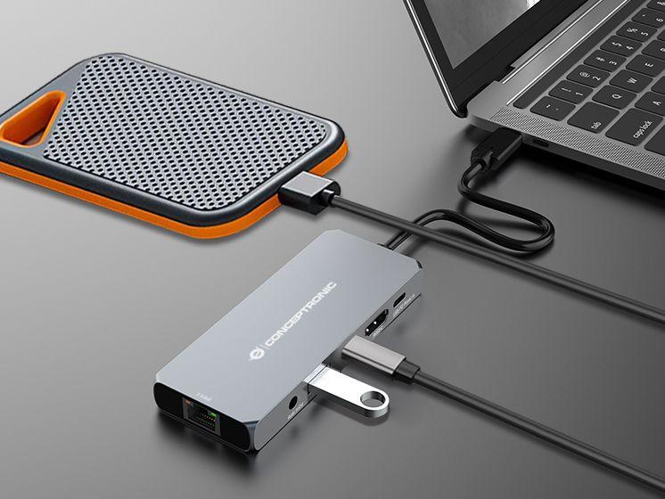 Docking Station USB-C CONCEPTRONIC DONN22G (Cinzento) — miniatura 6