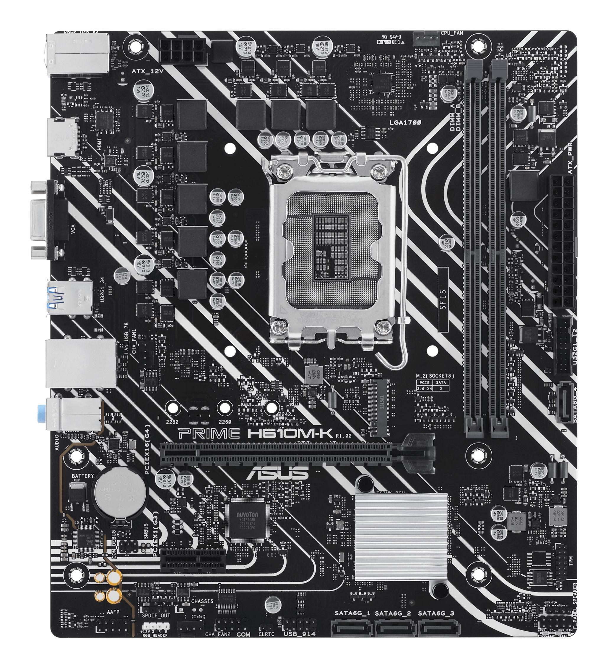 Motherboard ASUS Prime H610M-K (LGA 1700 - micro ATX - Duplo canal - Multicor) — miniatura 2