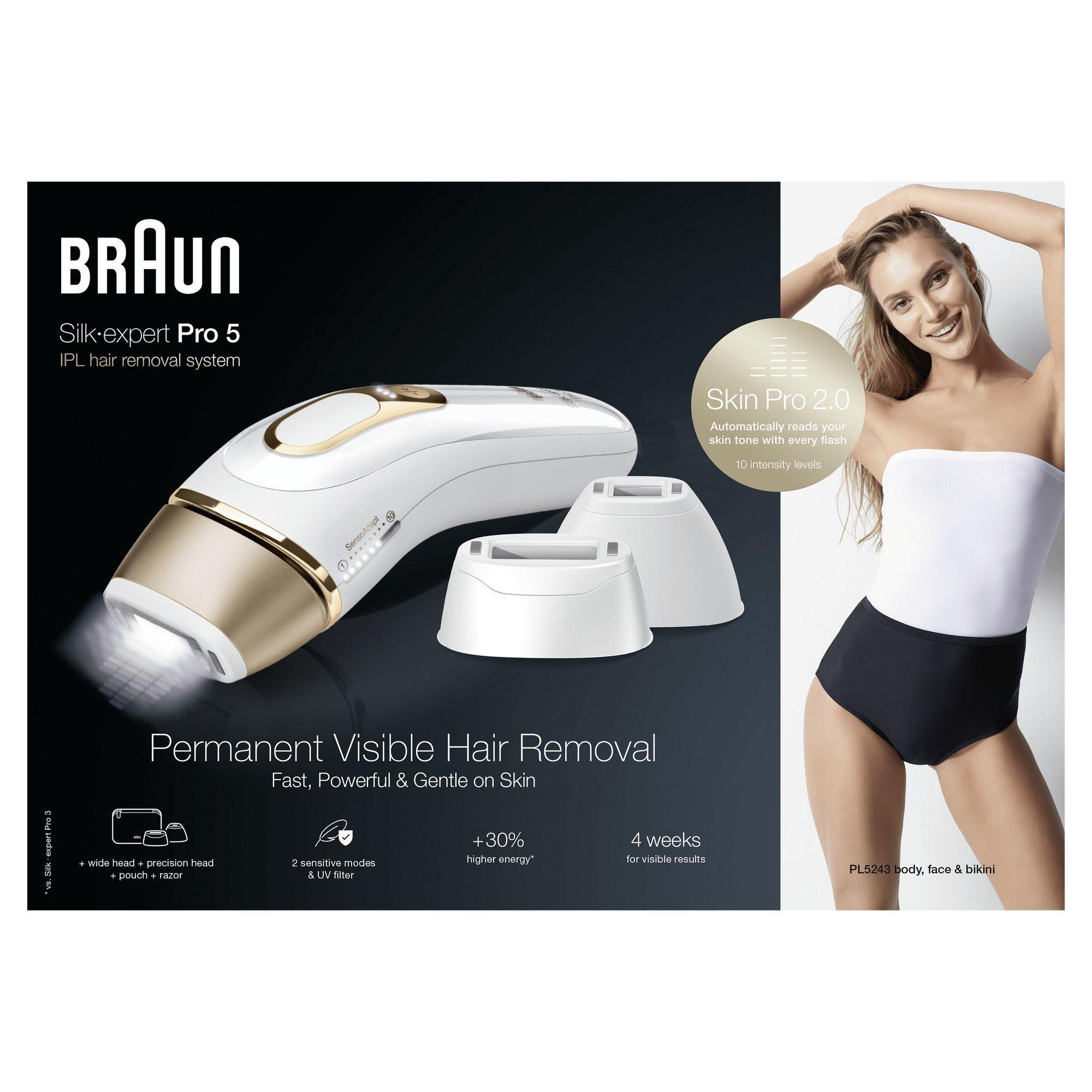 Depiladora BRAUN Silk-expert Pro 5 PL5243 (Dourado e Branco)