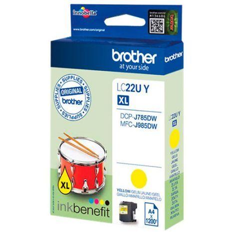 Tinteiro BROTHER LC22UYBP (1200 páginas - Amarelo), miniatura 2