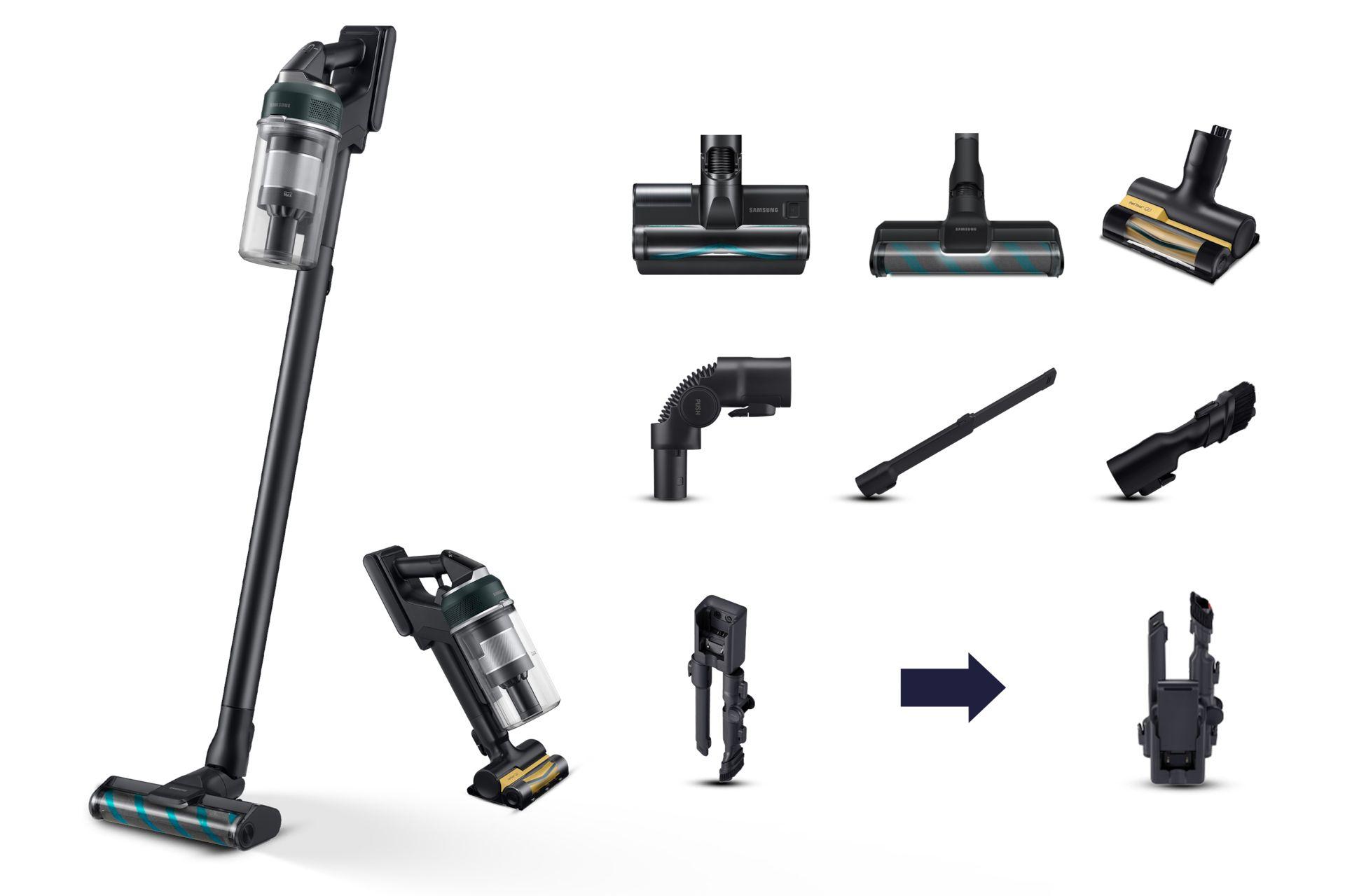 Aspirador Vertical SAMSUNG VS70H25WFT/WA Jet 85 (Altura 113 cm - Verde)