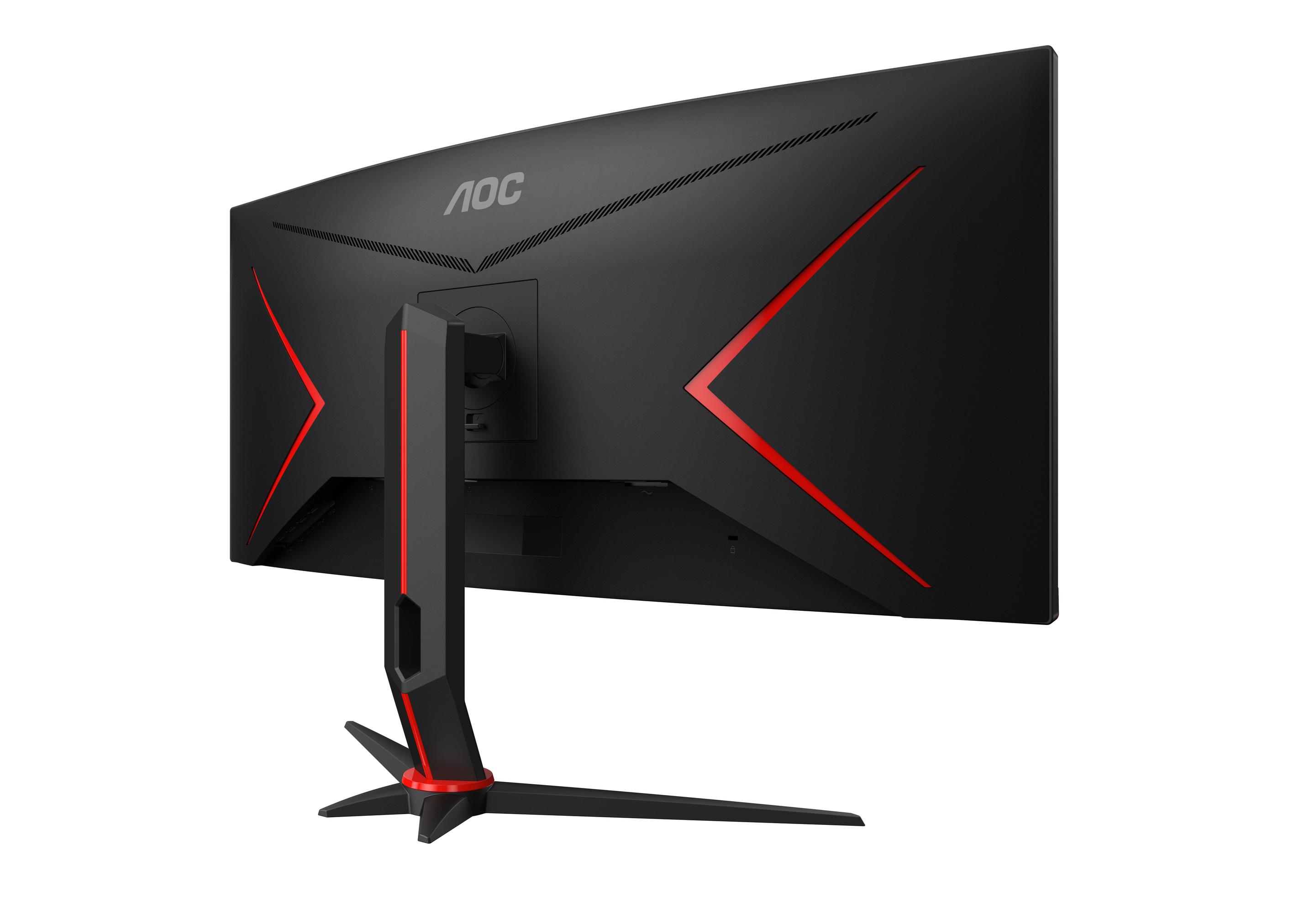 Monitor AOC CU34G2XP/BK (34" - VA - 180 Hz - Preto/Vermelho) — miniatura 7