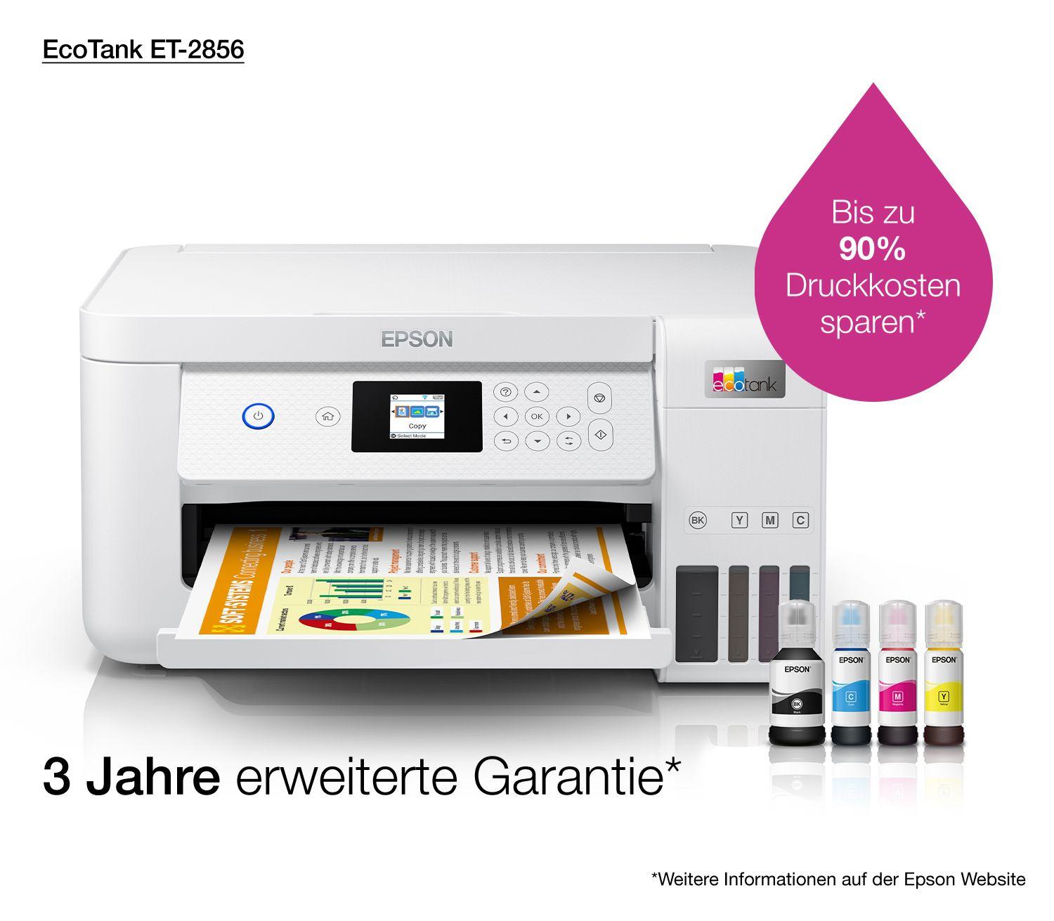 Impressora Multifunções EPSON EcoTank ET-2856 (A4 - Impressão a cores - 100 folhas - Branco), miniatura 34