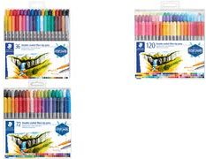 Conjunto de Marcadores de Fibra de Ponta Dupla STAEDTLER 3200 TB120 (Plástico - Multicor)
