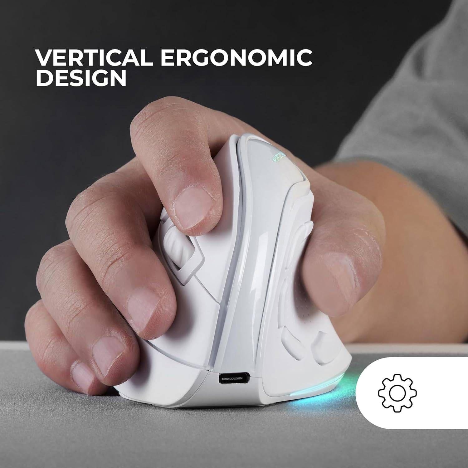 Rato Gaming MARS GAMING MM-SK Vertical (Mão direita - 8400 DPI - Ótico - Branco), miniatura 3
