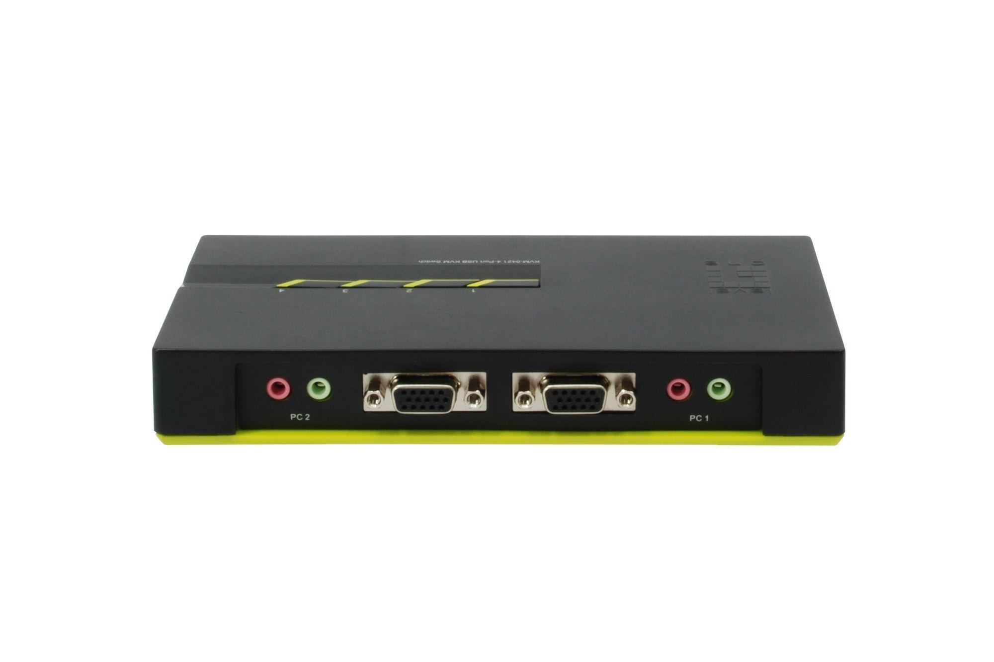 Switch KVM LEVELONE KVM-0421 (Preto e Verde) — miniatura 2