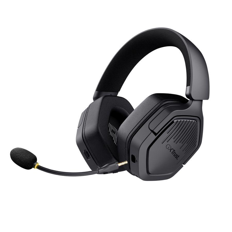 Headset Gaming TRUST GAMING GXT 493PS Carus (Binaural - Com fios e sem fios - Circum-aural - Preto) — miniatura 2