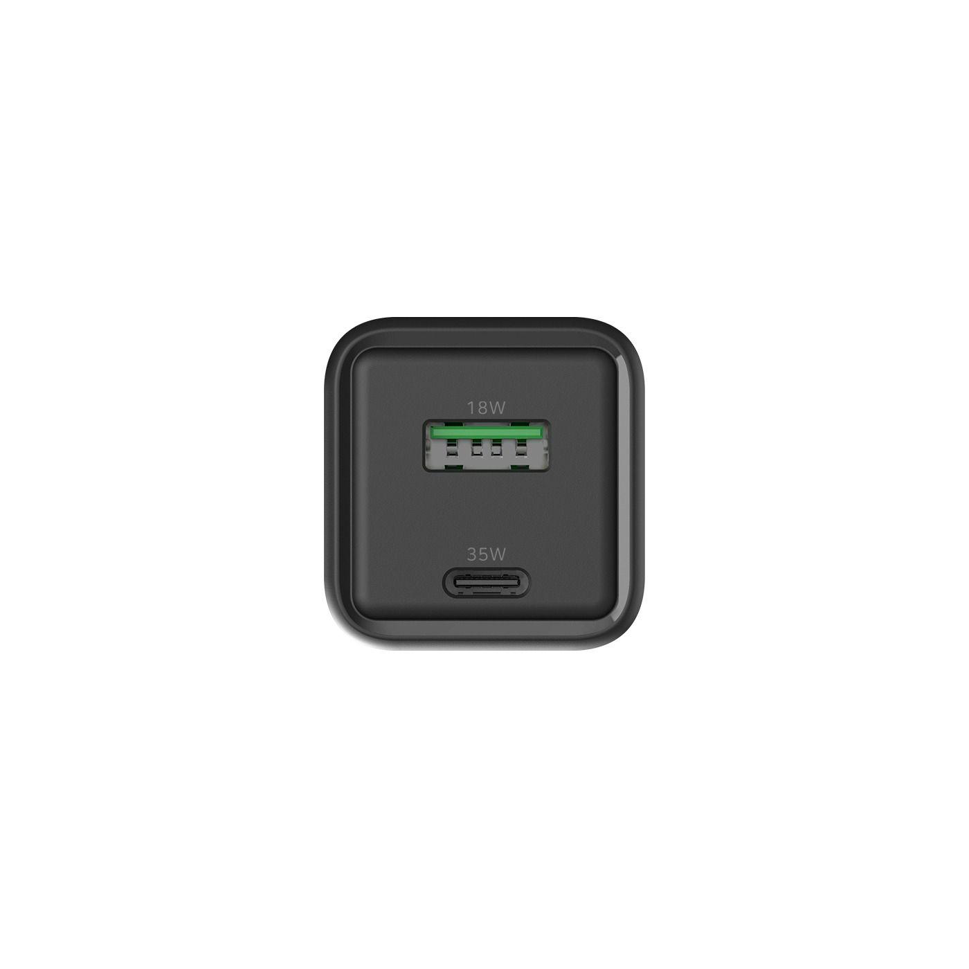 Carregador USB de Parede COOLBOX COO-CUP-35CA-B (1 USB-C, 1 USB-A - Preto), miniatura 3