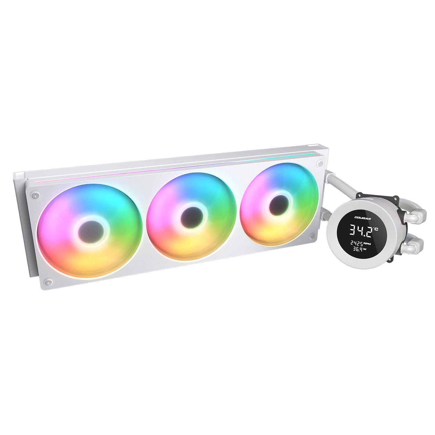 Refrigeração Líquida AIO COUGAR Poseidon Vistek 360 (120 mm - 2500 RPM - Multi - Branco) — miniatura 2