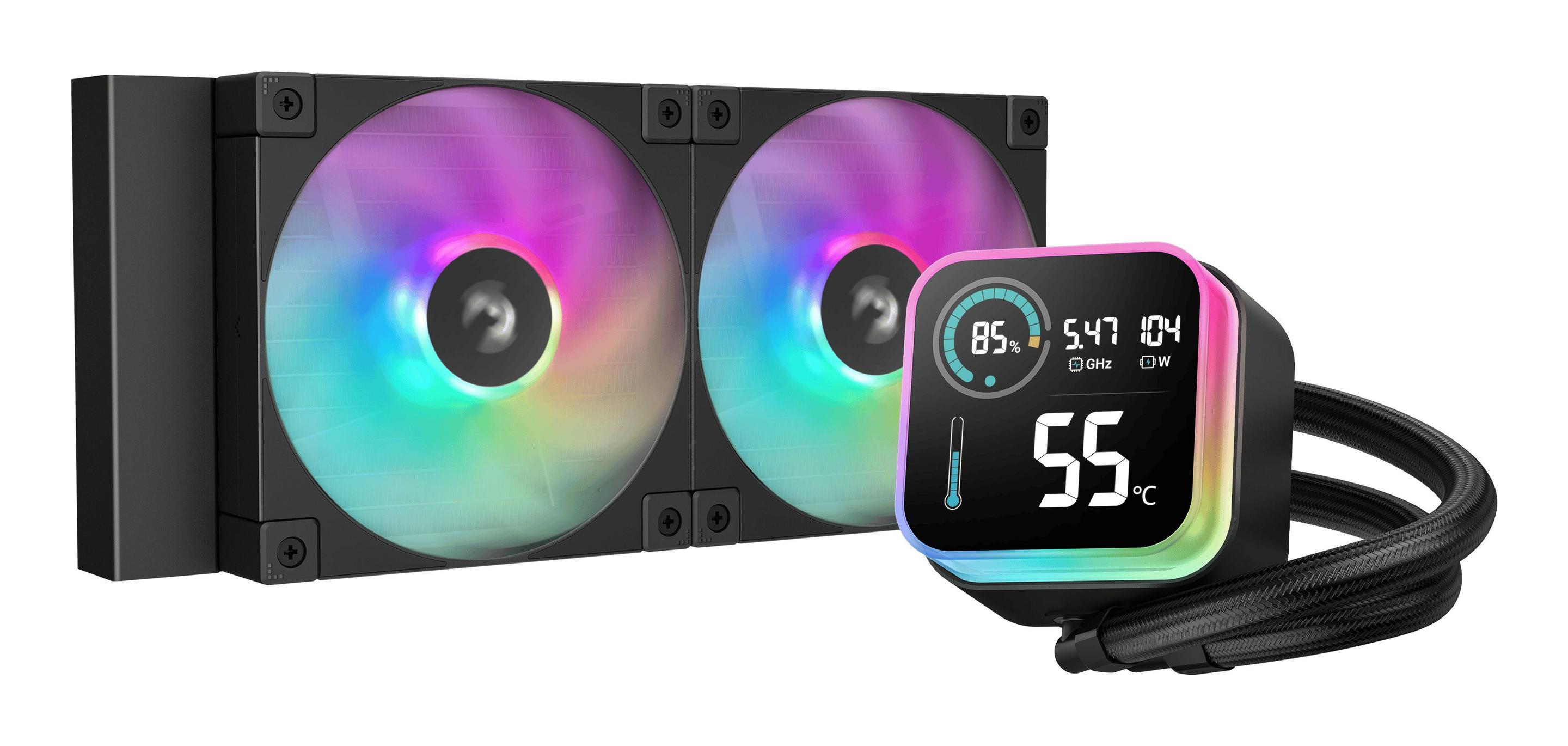 Kit de Refrigeração Líquida DEEPCOOL LQ240 (12 cm - 2400 RPM - Multi - Preto)