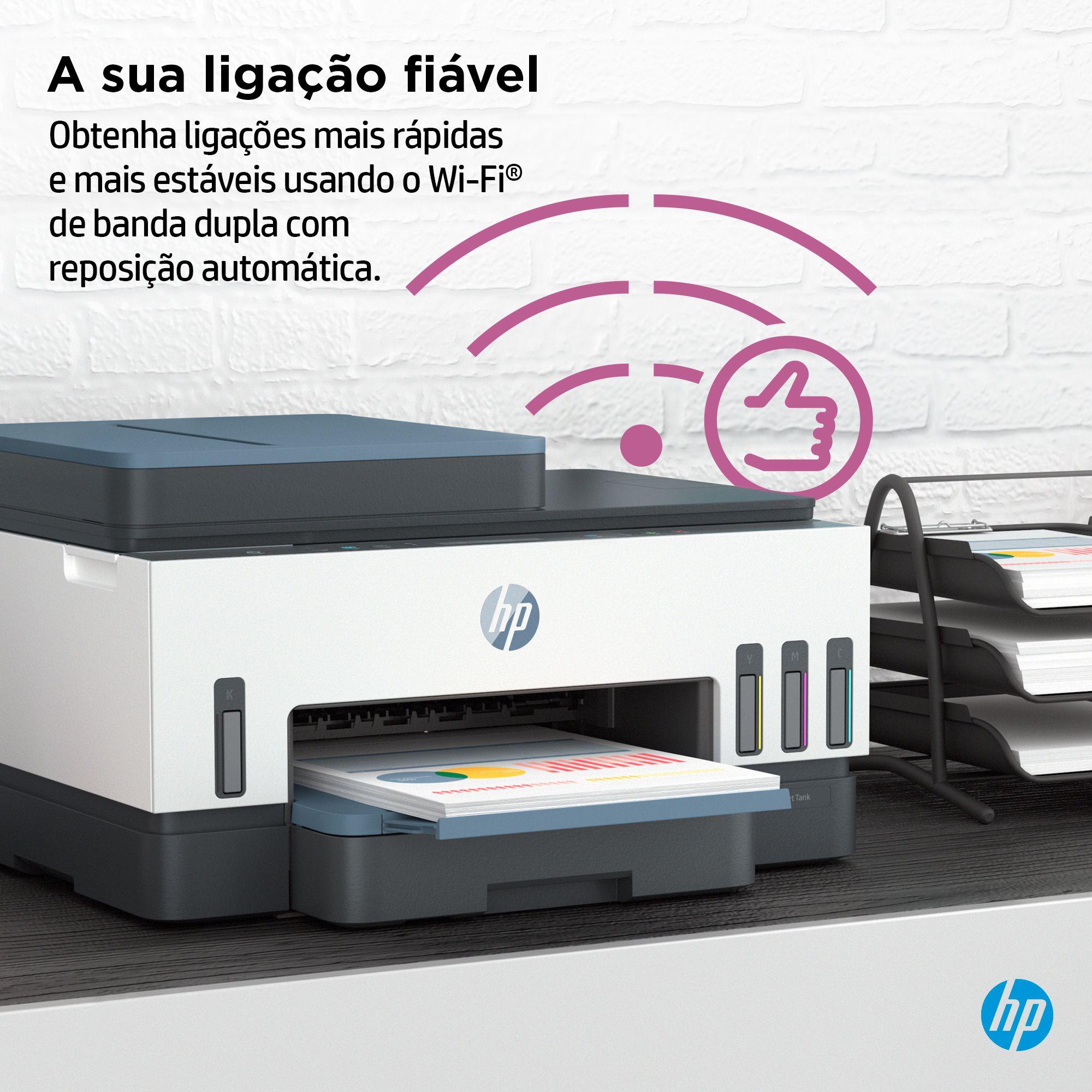 Impressora Multifunções HP Smart Tank 7306 (A4 - Impressão a cores - Azul e Branco) — miniatura 8