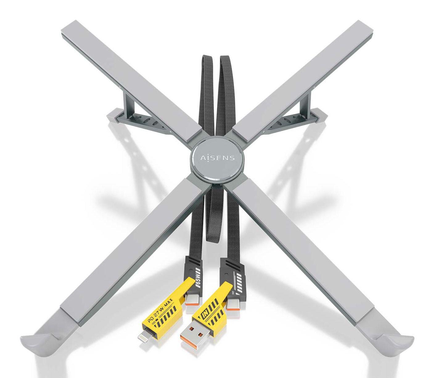 Suporte para Portátil e Tablet AISENS ASUC-4P021-GR (38,1 cm - Cinzento), miniatura 2