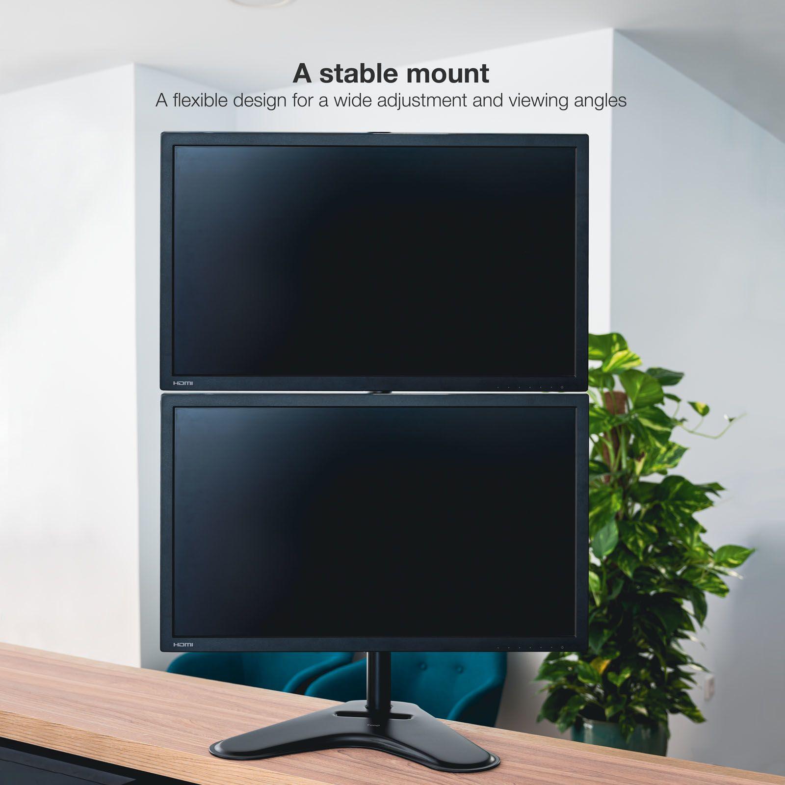 Suporte de Secretária para 2 Monitores TOOQ DB1703TNV-B (100 x 100 mm - 75 x 75 mm - 81,3 cm - Preto), miniatura 5