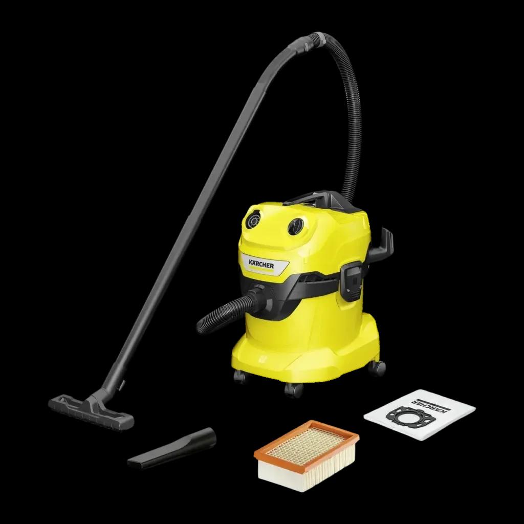 Aspirador de Tambor KÄRCHER WD 4 V-20/5/22 (Altura 52,6 cm - 20 L - Tapete, piso duro - Amarelo/Preto)