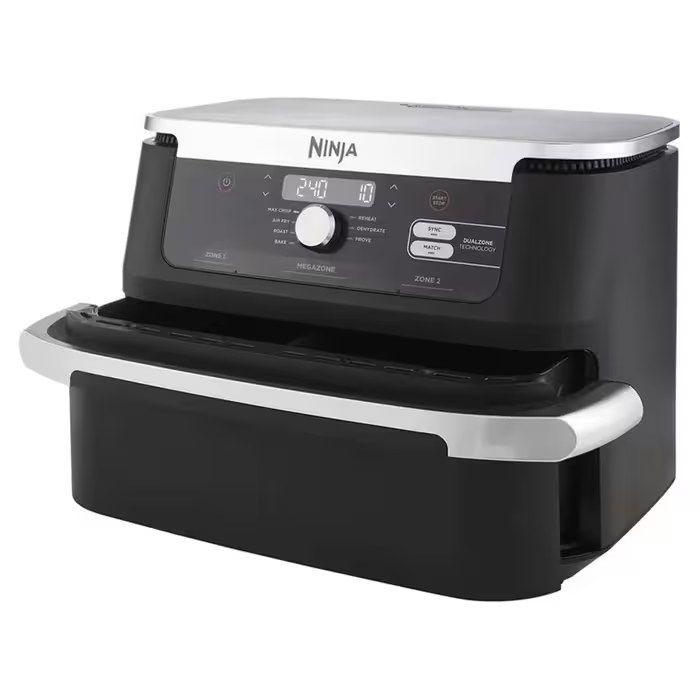 Fritadeira a Ar Quente Independente NINJA AF500EU (2470 W - 240 °C - 40 °C - Preto e Aço Inoxidável), miniatura 3