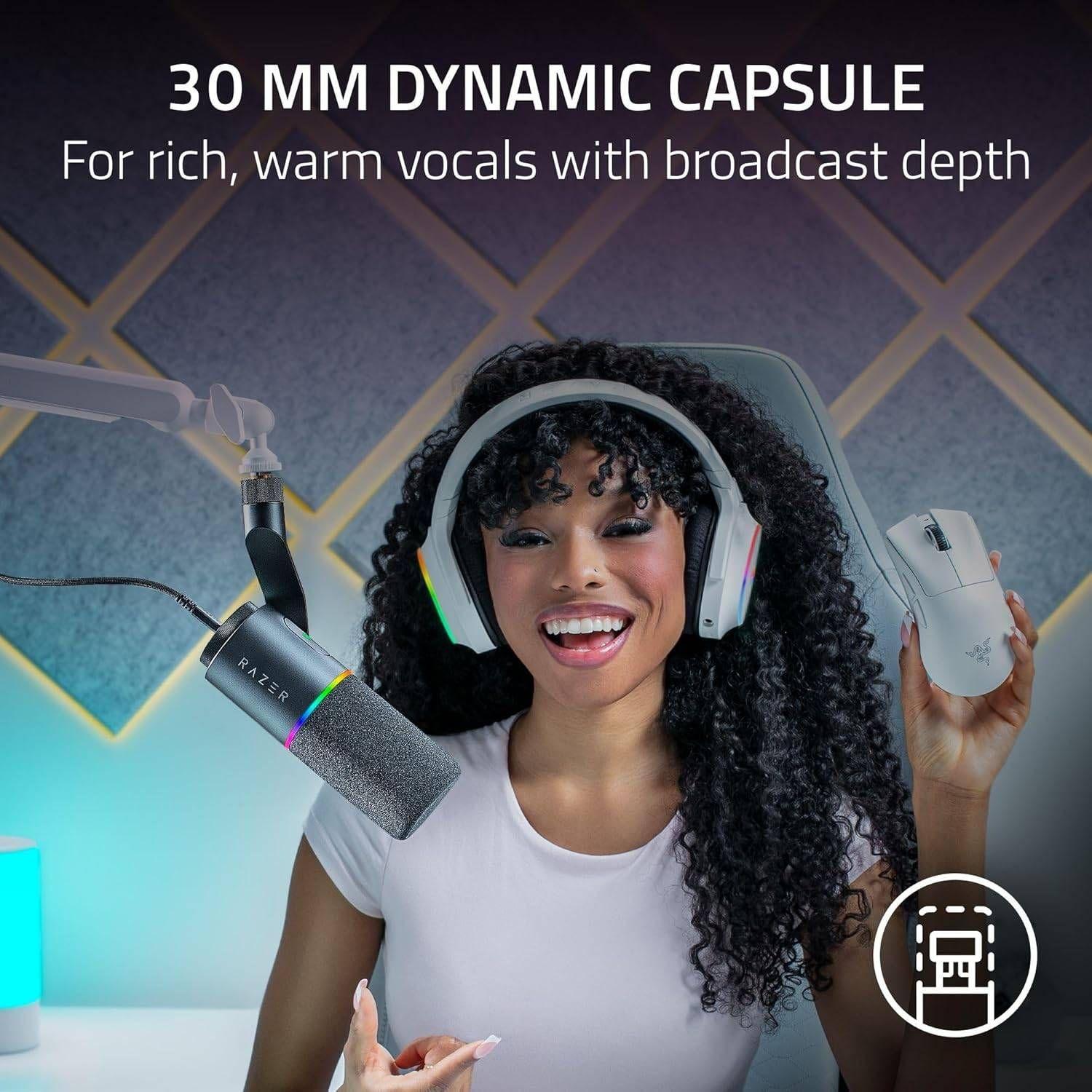 Microfone Dinâmico RAZER Seiren V3 Pro (Microfone dinâmico - Com fios - XLR/USB - Preto), miniatura 6