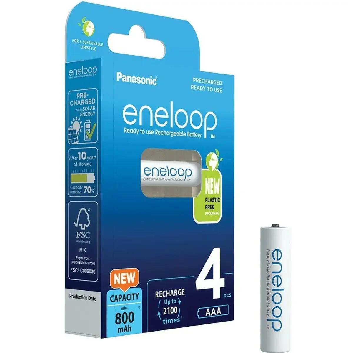 Pilhas Recarregáveis PANASONIC Eneloop BK-4MCDE/4BE (AAA - 800mAh - 4 unidades), miniatura 2