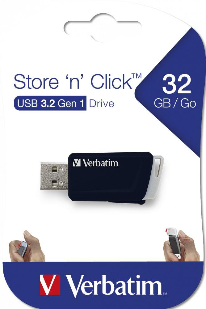 Pen USB VERBATIM Store 'n' Click (Deslizante - USB Type-A - 3.2 Gen 1 - Preto) — miniatura 5