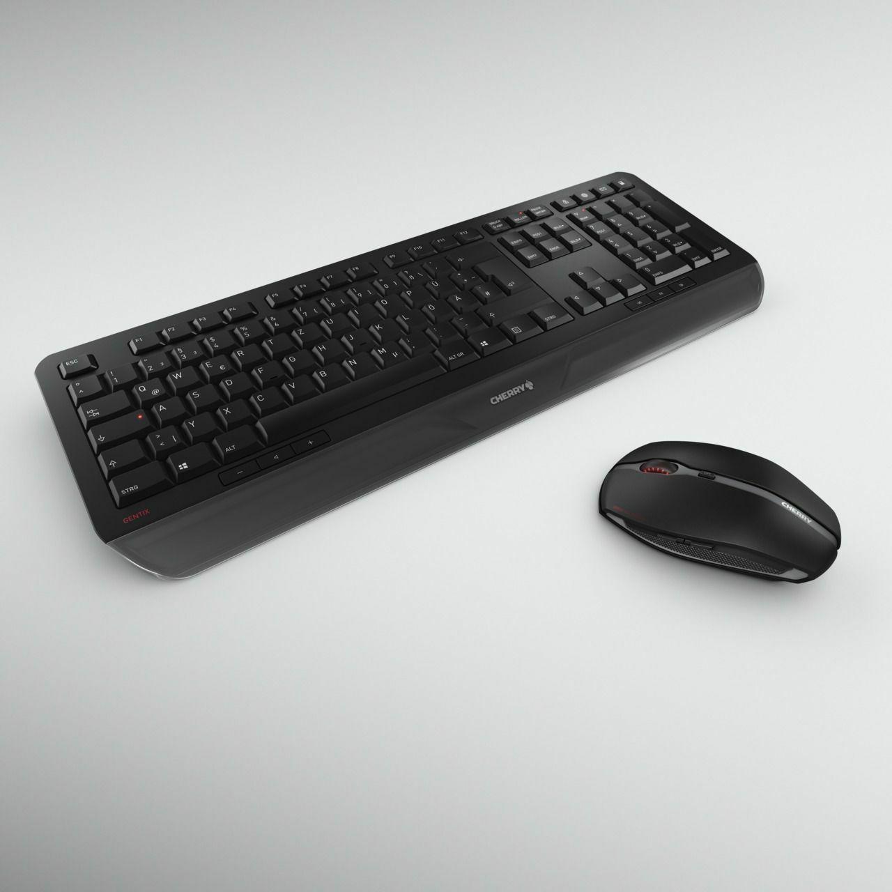 Conjunto de Teclado e Rato CHERRY JD-7000DE-2 / GENTIXB (Alemão - Tamanho completo - RF Wireless - Preto) — miniatura 6