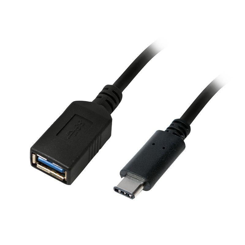 Cabo Adaptador USB LOGILINK CU0098 (0,15 m - USB A - USB C - Preto), miniatura 3