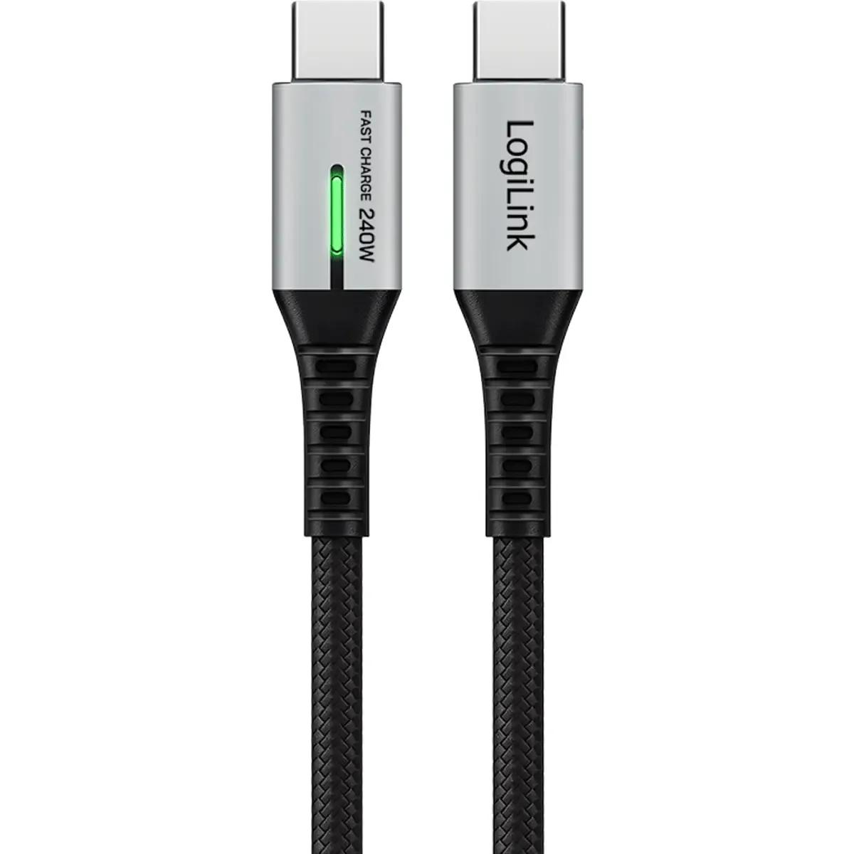 Cabo USB-C LOGILINK CU0444 (2 m - Preto) — miniatura 2