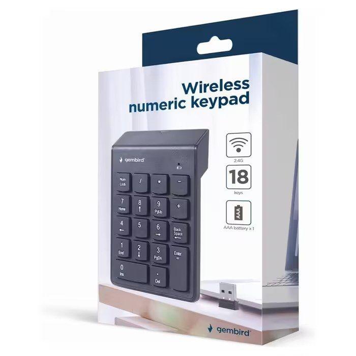 Teclado GEMBIRD KPD-W-02 (Membrana - Bluetooth - Sem fios 2,4 GHz - Preto) — miniatura 3