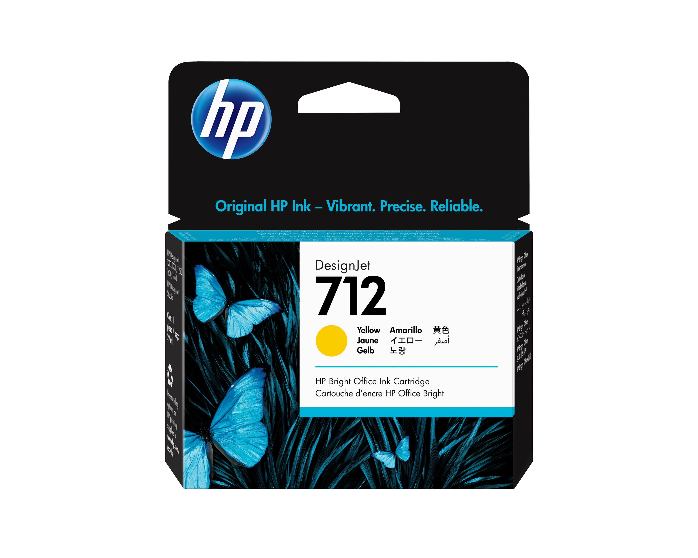 Tinteiro HP 712 3ED69A (Amarelo)