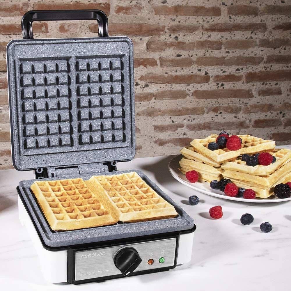 Máquina de Waffles CECOTEC Fun Gofrestone Double (Altura 11 cm - Cinzento e Branco) — miniatura 5