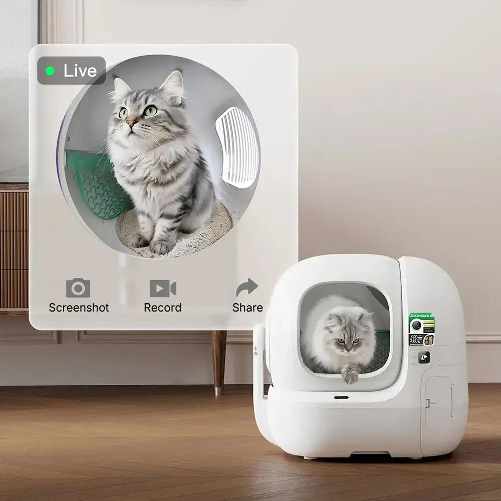 Caixa de Areia PETKIT Purobot Max Pro 2 P9904/T5-2C-EU (Câmara com IA - Branco) — miniatura 3