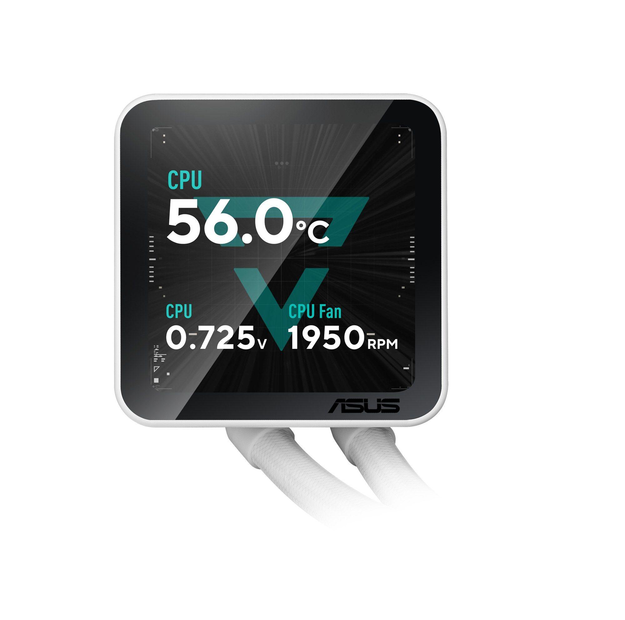 Refrigerador Líquido AIO para CPU ASUS PRIME LC II 360 ARGB LCD (Radiador 360 mm - Ecrã IPS 3,95" - Branco) — miniatura 6