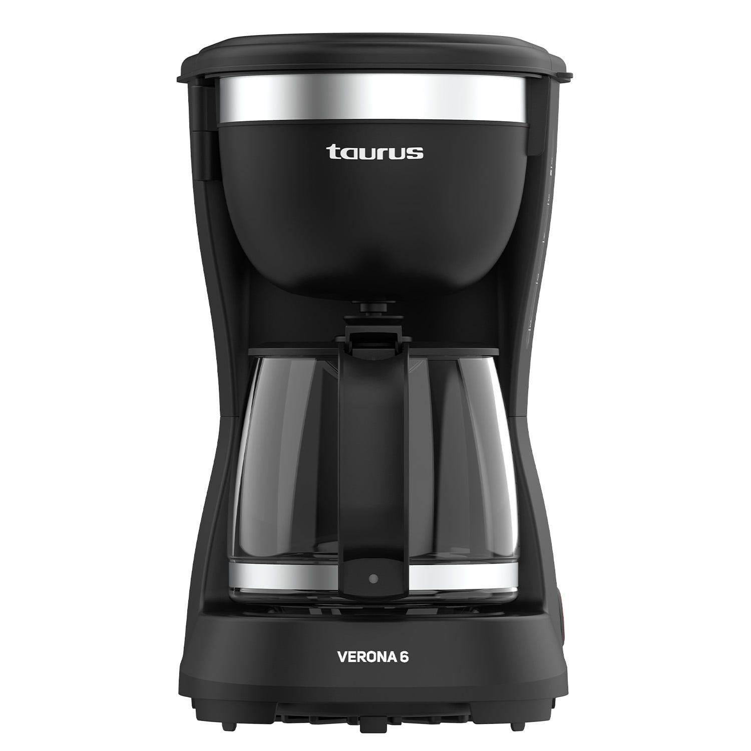 Máquina de Café de Filtro TAURUS Verona 6 (Café moído - 600 W - 0,6 l - Preto e Inox)