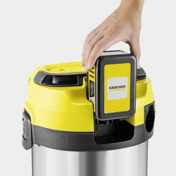 Aspirador de Tambor KÄRCHER WD 3-18 S Battery Set V-17/20 (Altura 48,8 cm - 20 min - 5 Ah - Aço inoxidável e Amarelo), miniatura 3