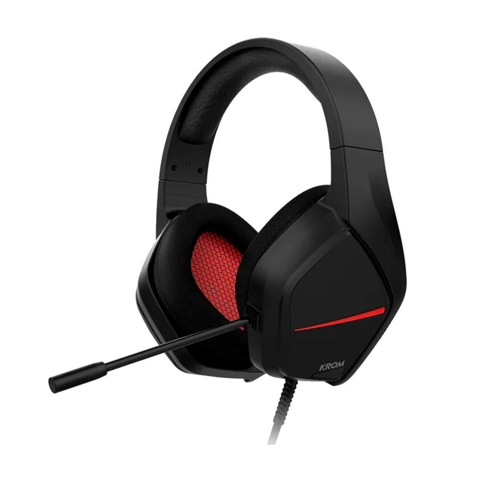 Headset Gaming KROM Kopa Move (Preto e Vermelho)