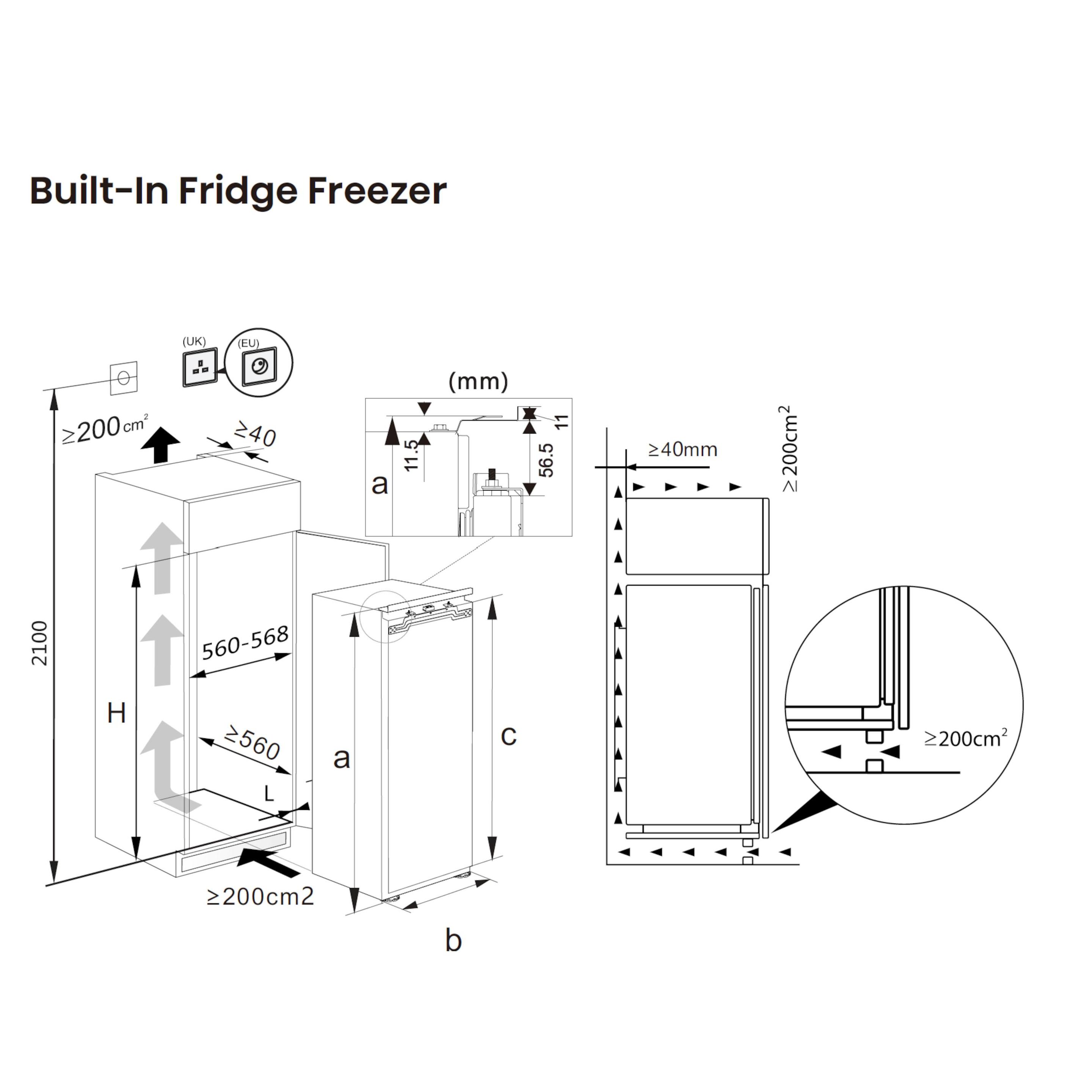 Arca Vertical Encastre HISENSE FT3B213SAWE (Altura 177,2 cm - 54 cm - 177 cm - Branco) — miniatura 3