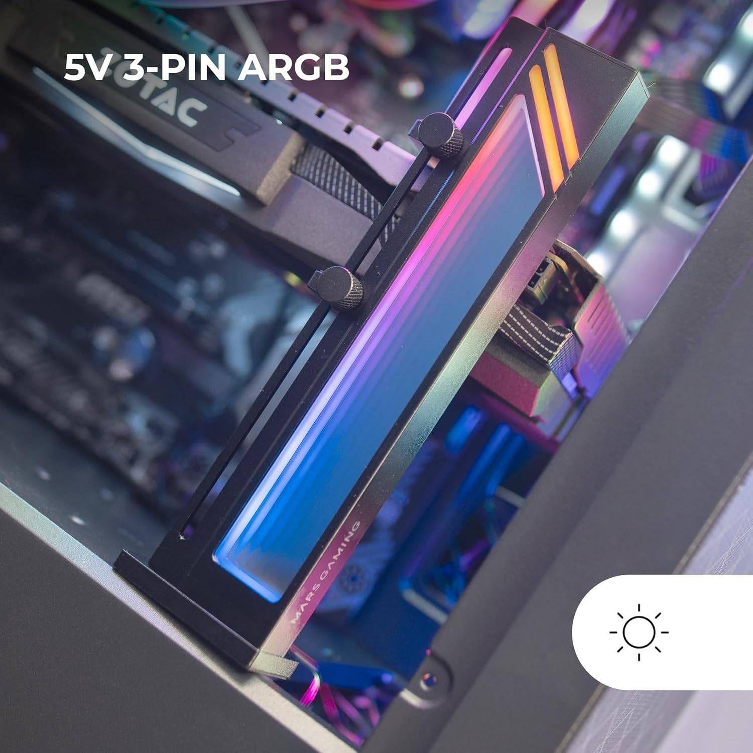 Suporte para Placa Gráfica MARS GAMING MCA-GCB (Preto) — miniatura 4