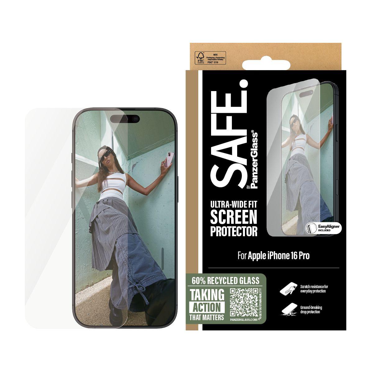 Película de Ecrã PANZERGLASS SAFE95876 para iPhone 16 Pro (Apple iPhone 16 Pro - Apple - Transparente), miniatura 2