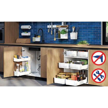 Gaveta Extraível Lateral TESA KITCHEN 70061-00000-00 (Plástico - Branco)