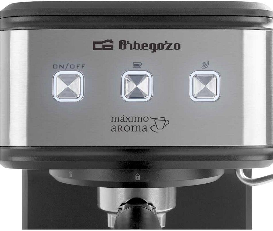 Máquina de Café Expresso ORBEGOZO EX 5210 (Café moído e monodoses - 1100 W - 20 bar - Preto/Inox) — miniatura 5