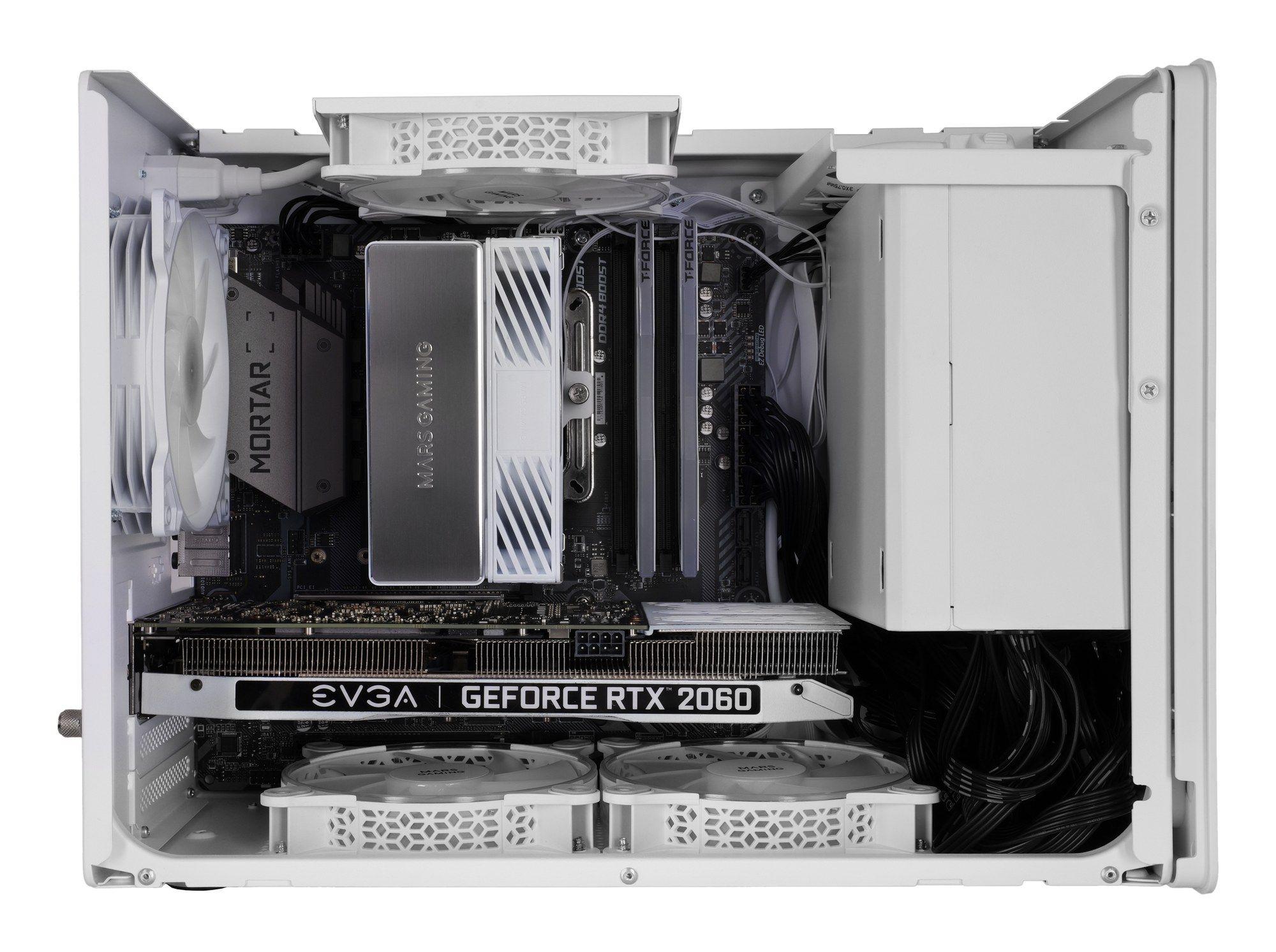 Caixa de PC MARS GAMING MCXPROW (Micro ATX, Mini-ITX - SFX - Mini Tower - Branco) — miniatura 3